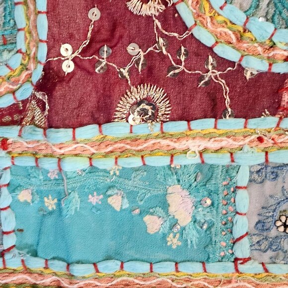 Vintage Patchwork Elephant Tapestry Wall Hanging #4 - Picture 8 of 12